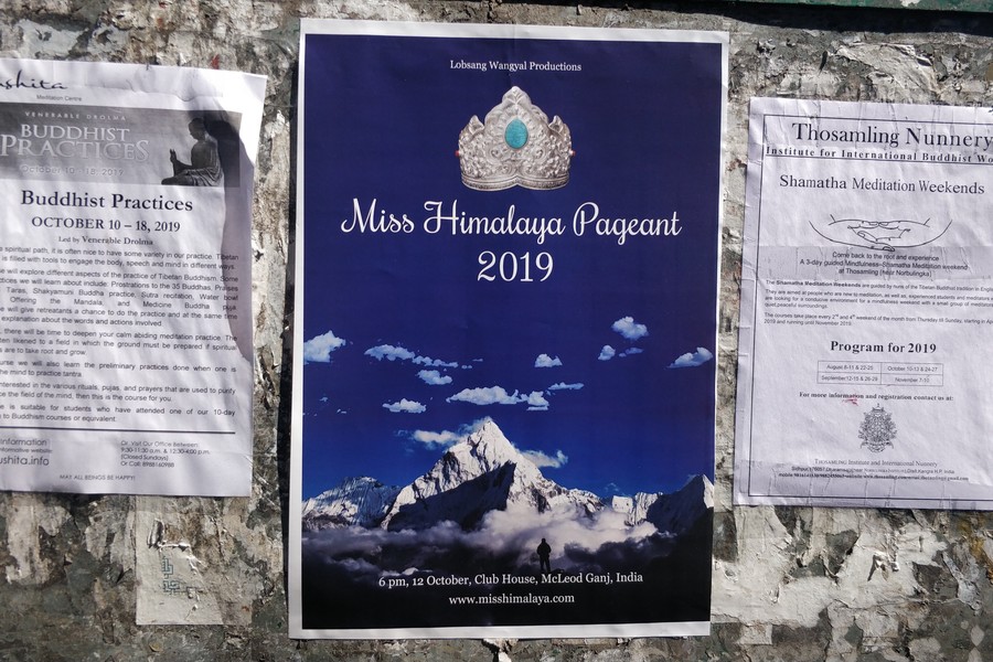 Miss Himalaya Pageant poster seen around McLeod Ganj.